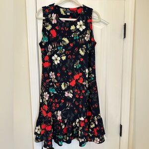 Tommy Hilfiger Floral Sleeveless Ruffled Mini Dress - 12